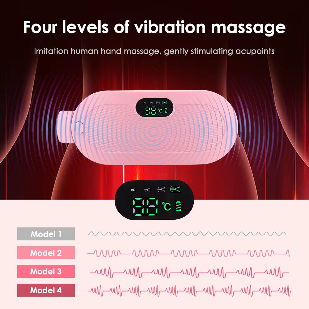 Menstrual Period Pain Relief Device 5-Level Heating Pad Eletric Massager Abdominal Vibrator for Women Physiotherapy Belly Warmer