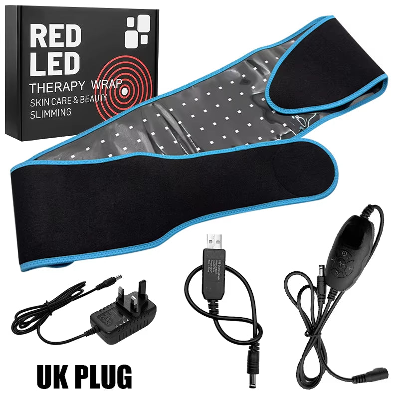 Red Light Therapy Belt 660Nm 850Nm near Infrared Light Therapy for Body, Relaxing Muscle, Inflammation, Improve Circulation