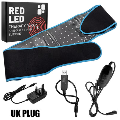 Red Light Therapy Belt 660Nm 850Nm near Infrared Light Therapy for Body, Relaxing Muscle, Inflammation, Improve Circulation