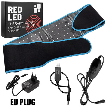 Red Light Therapy Belt 660Nm 850Nm near Infrared Light Therapy for Body, Relaxing Muscle, Inflammation, Improve Circulation