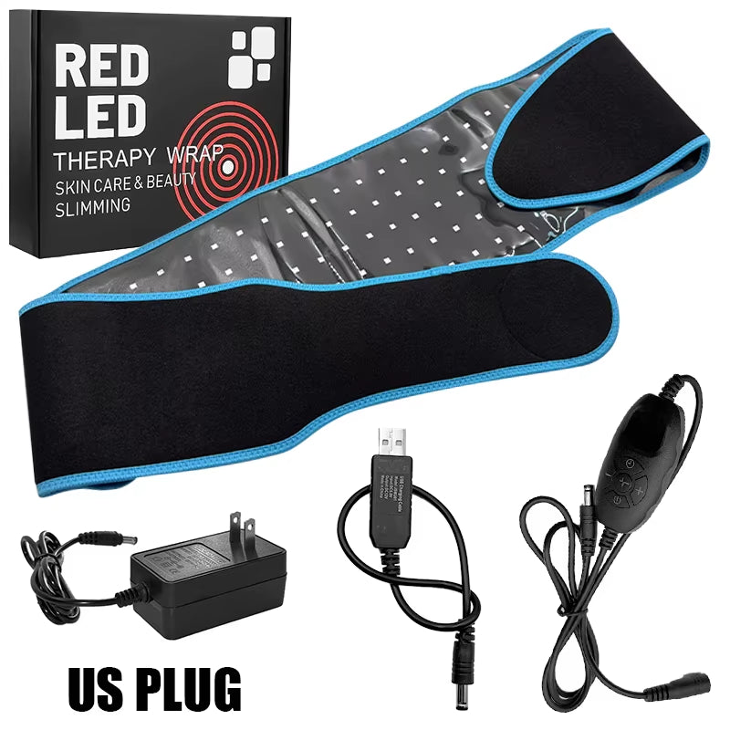 Red Light Therapy Belt 660Nm 850Nm near Infrared Light Therapy for Body, Relaxing Muscle, Inflammation, Improve Circulation