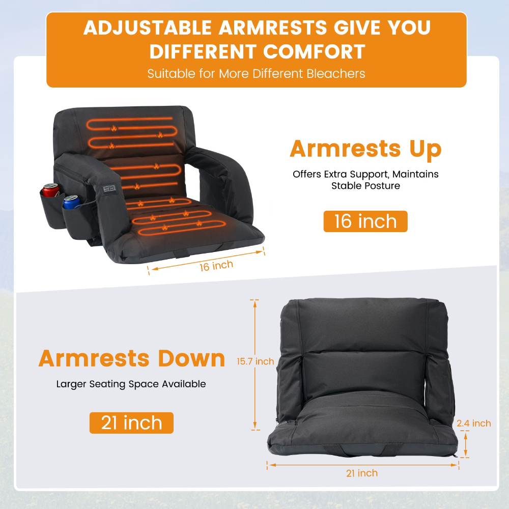Heated Seat Back & Arm Support